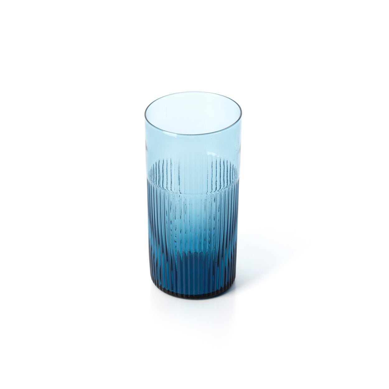 The Azure Rippled High Tumbler - Blue