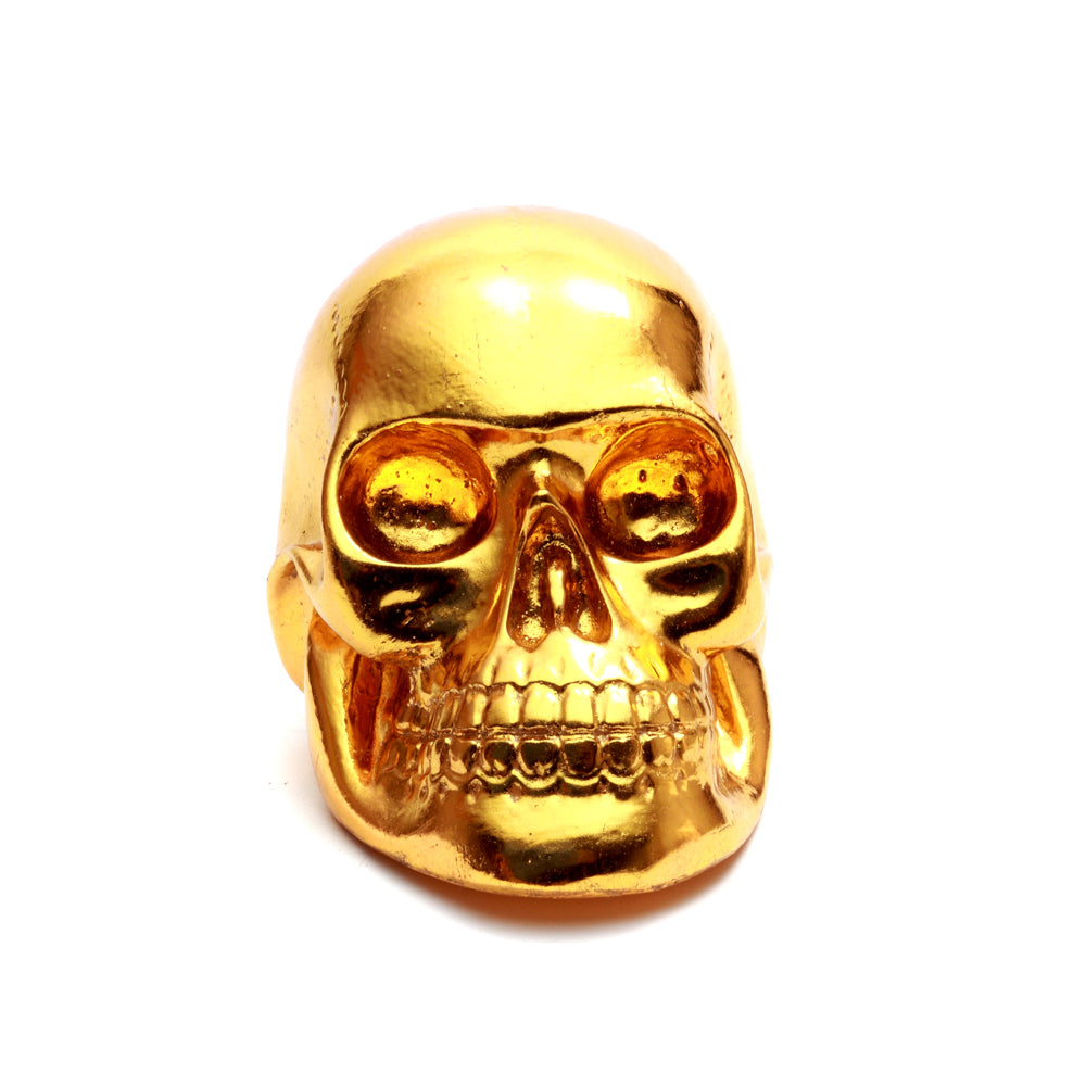 The Resin Skull Head Gold S